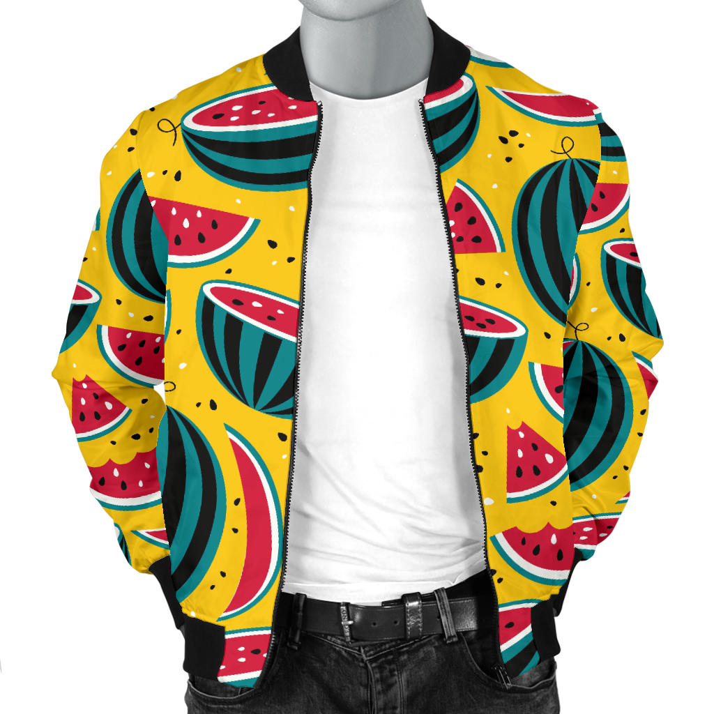 Watermelon Pattern Print Design WM02 Men Bomber Jacket