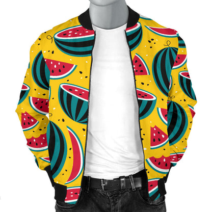 Watermelon Pattern Print Design WM02 Men Bomber Jacket