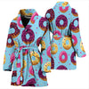 Donut Pattern Print Design DN07 Women Bathrobe