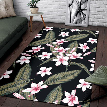 Plumeria Pattern Print Design PM021 Area Rugs