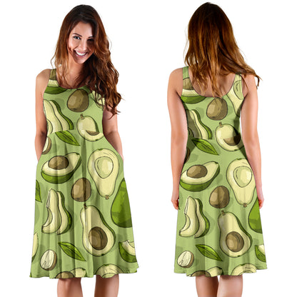 Avocado Pattern Print Design AC03 Midi Dress