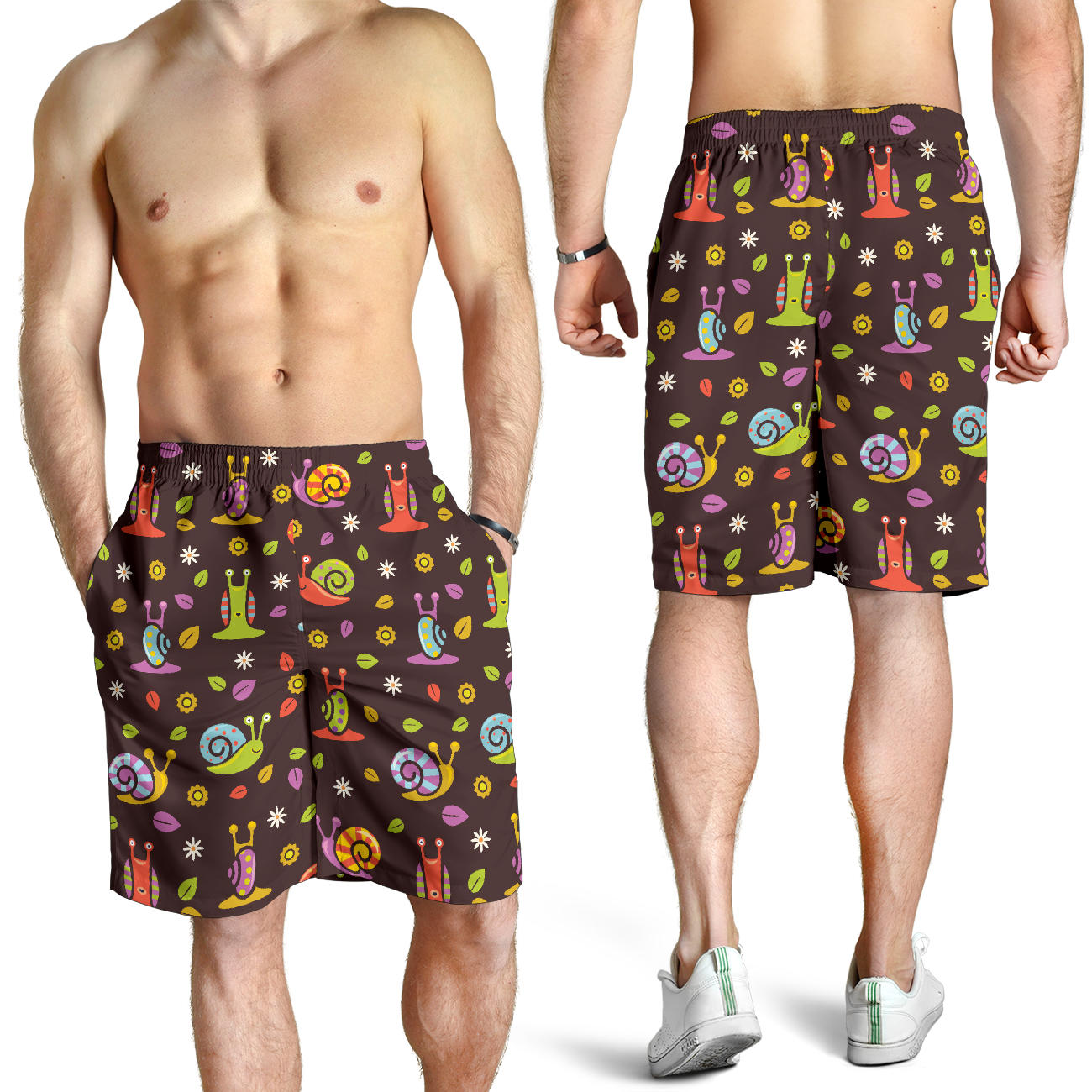 Snail Pattern Print Design 01 Mens Shorts