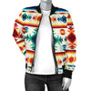 Aztec Pattern Print Design 02 Women's Bomber Jacket