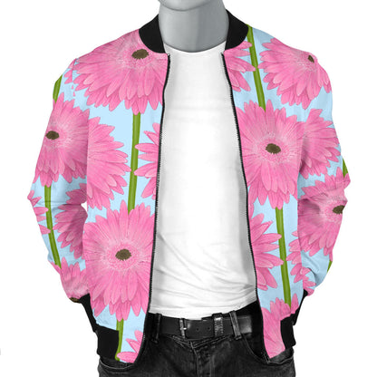 Gerberas Pattern Print Design GB01 Men Bomber Jacket