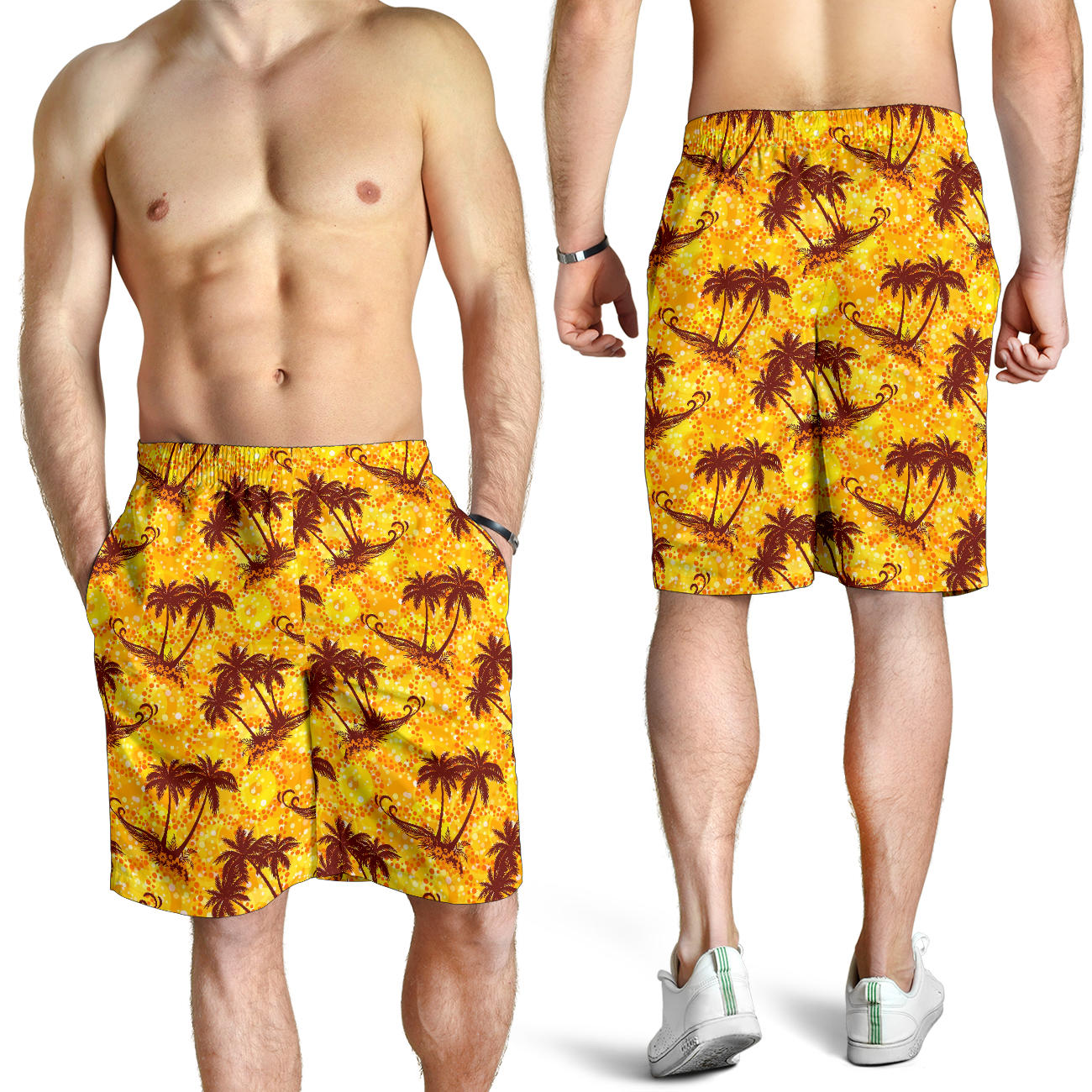 Palm Tree Pattern Print Design PT012 Mens Shorts
