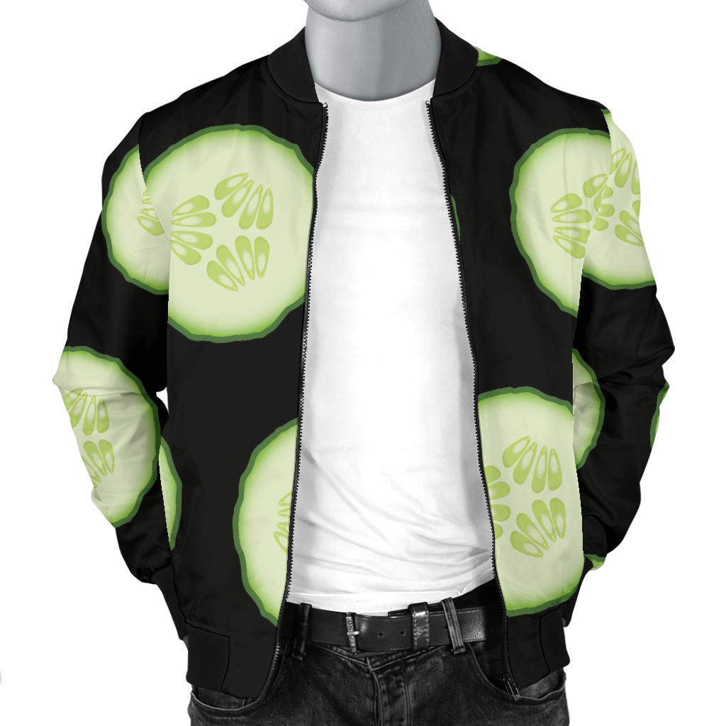 Cucumber Pattern Print Design CC02 Men Bomber Jacket