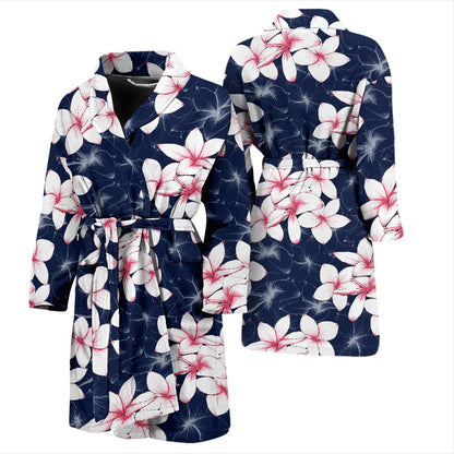 Plumeria Pattern Print Design PM017 Men Bathrobe