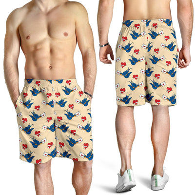 Swallow Bird Pattern Print Design 05 Mens Shorts