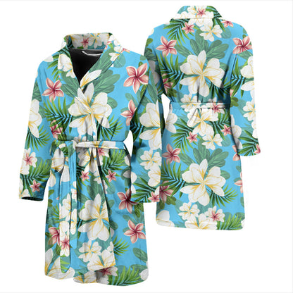 Plumeria Pattern Print Design PM028 Men Bathrobe