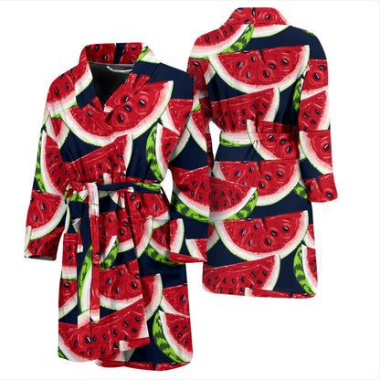 Watermelon Pattern Print Design WM011 Men Bathrobe