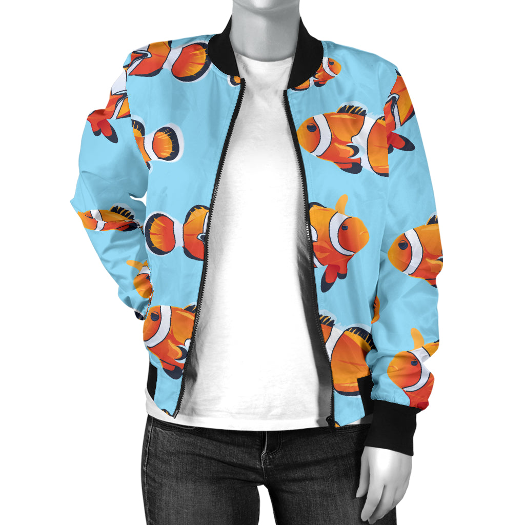 Clownfish Pattern Print Design 01 Women's Bomber Jacket