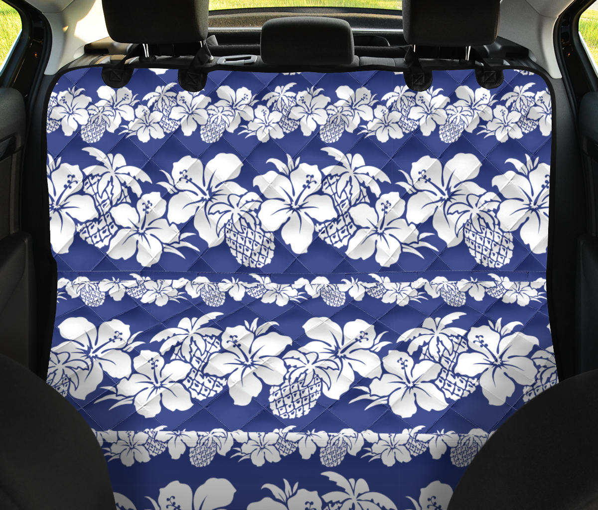 Hawaiian Themed Pattern Print Design H07 Rear Dog  Seat Cover