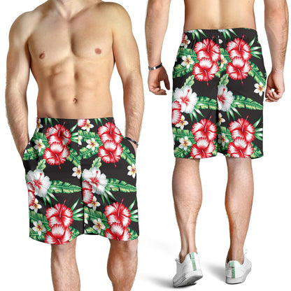 Hawaiian flower tropical leaves Mens Shorts