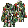 Tropical Flower Pattern Print Design TF03 Women Bathrobe