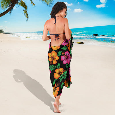 Hibiscus Pattern Print Design HB029 Sarong Pareo Wrap