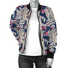 Bird Of Paradise Pattern Print Design 03 Women's Bomber Jacket