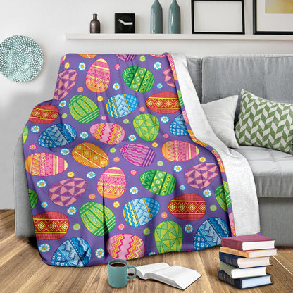 Easter Eggs Pattern Print Design RB010 Fleece Blanket