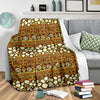 Hawaiian Themed Pattern Print Design H015 Fleece Blanket