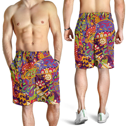 Funky Retro Pattern Print Design A04 Mens Shorts