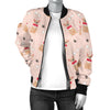 Chihuahua Pattern Print Design 04 Women's Bomber Jacket