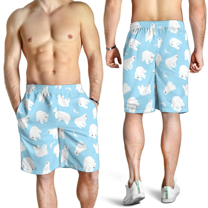 Polar Bear Pattern Print Design PB01 Mens Shorts