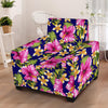 Pink Hibiscus Pattern Print Design HB027 Armchair Slipcover