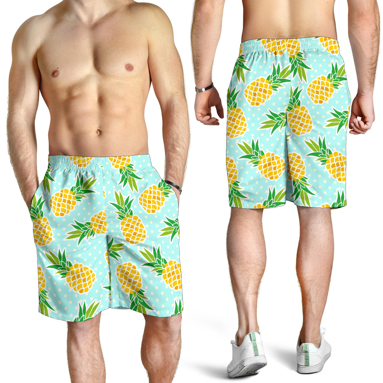 Pineapple Pattern Print Design PP01 Mens Shorts