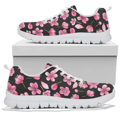 Apple blossom Pattern Print Design AB03 Sneakers White Bottom Shoes