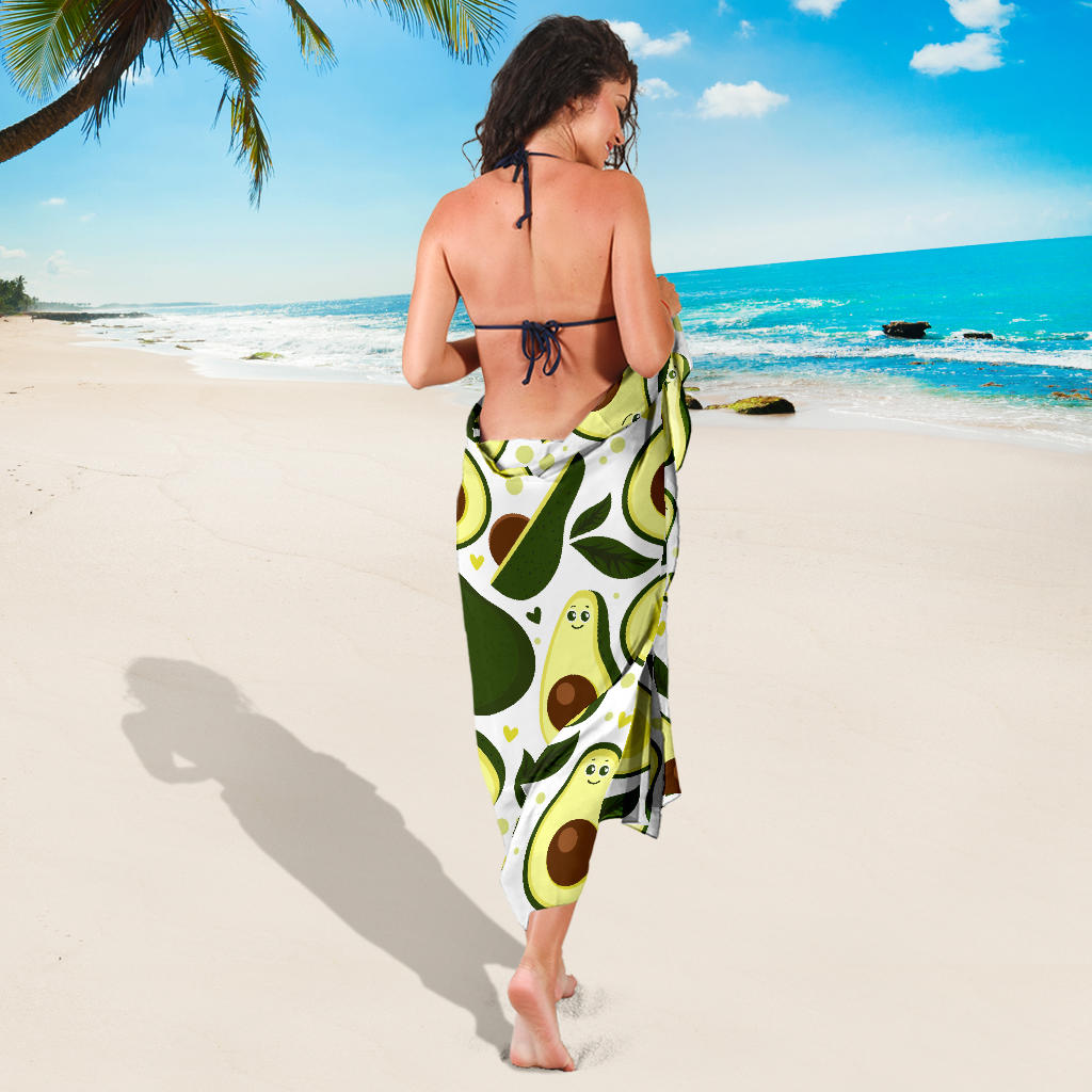 Avocado Pattern Print Design AC06 Sarong Pareo Wrap