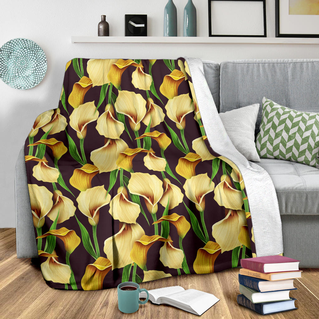 Lily Pattern Print Design LY013 Fleece Blanket