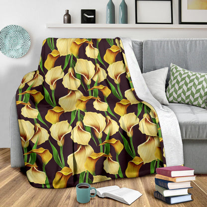 Lily Pattern Print Design LY013 Fleece Blanket