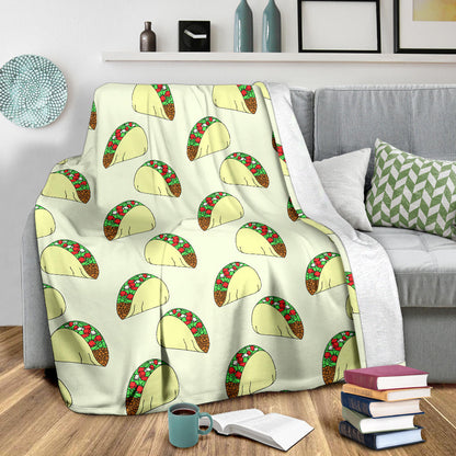 Taco Pattern Print Design TC05 Fleece Blanket