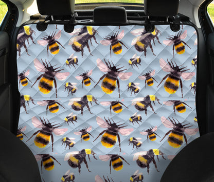 Bee Pattern Print Design BEE08 Rear Dog  Seat Cover