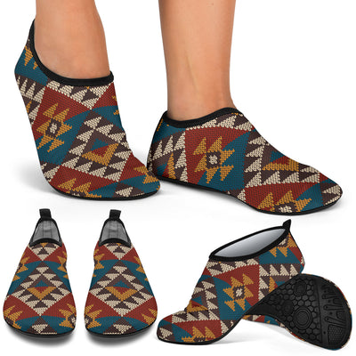 Knit Aztec Tribal Aqua Water Shoes