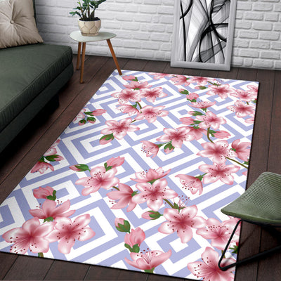 Cherry Blossom Pattern Print Design CB07 Area Rugs