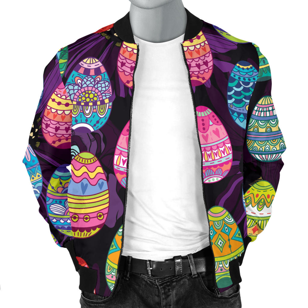 Easter Eggs Pattern Print Design RB08 Men Bomber Jacket