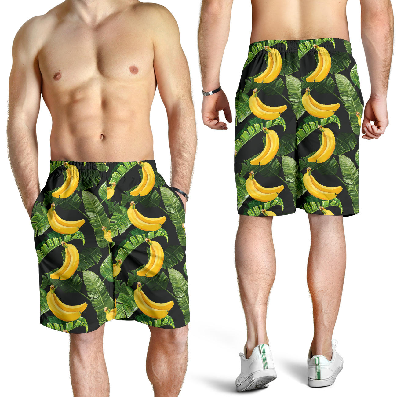 Banana Pattern Print Design BA01 Mens Shorts
