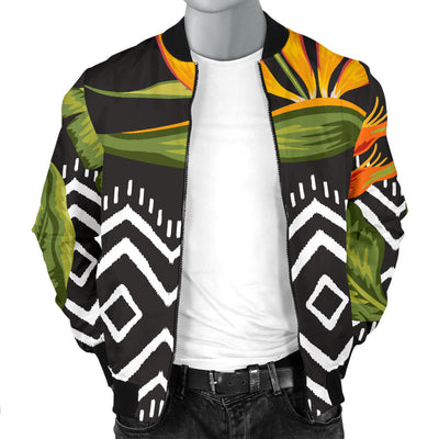 Bird Of Paradise Pattern Print Design BOP07 Men Bomber Jacket