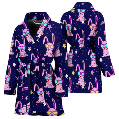 Rabbit Baby Pattern Print Design RB015 Women Bathrobe