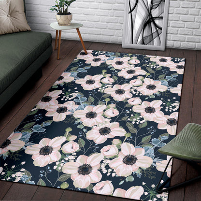 Anemone Pattern Print Design AM02 Area Rugs