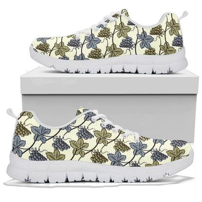 Grape Pattern Print Design GP03 Sneakers White Bottom Shoes