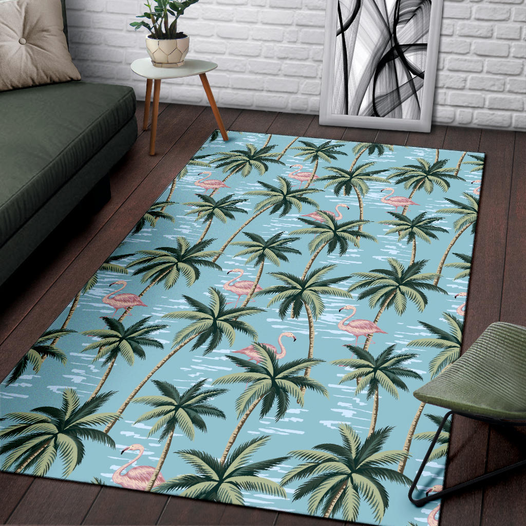 Palm Tree Pattern Print Design PT05 Area Rugs