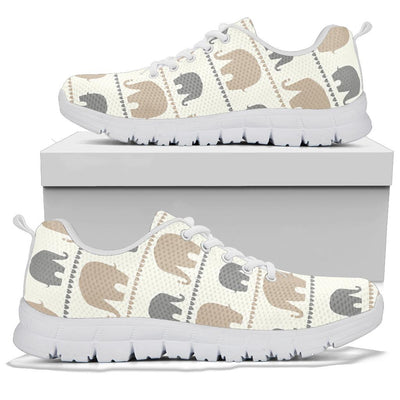 Elephant Cute Sneakers White Bottom Shoes