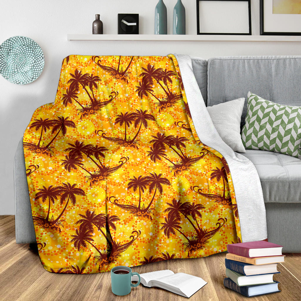 Palm Tree Pattern Print Design PT012 Fleece Blanket