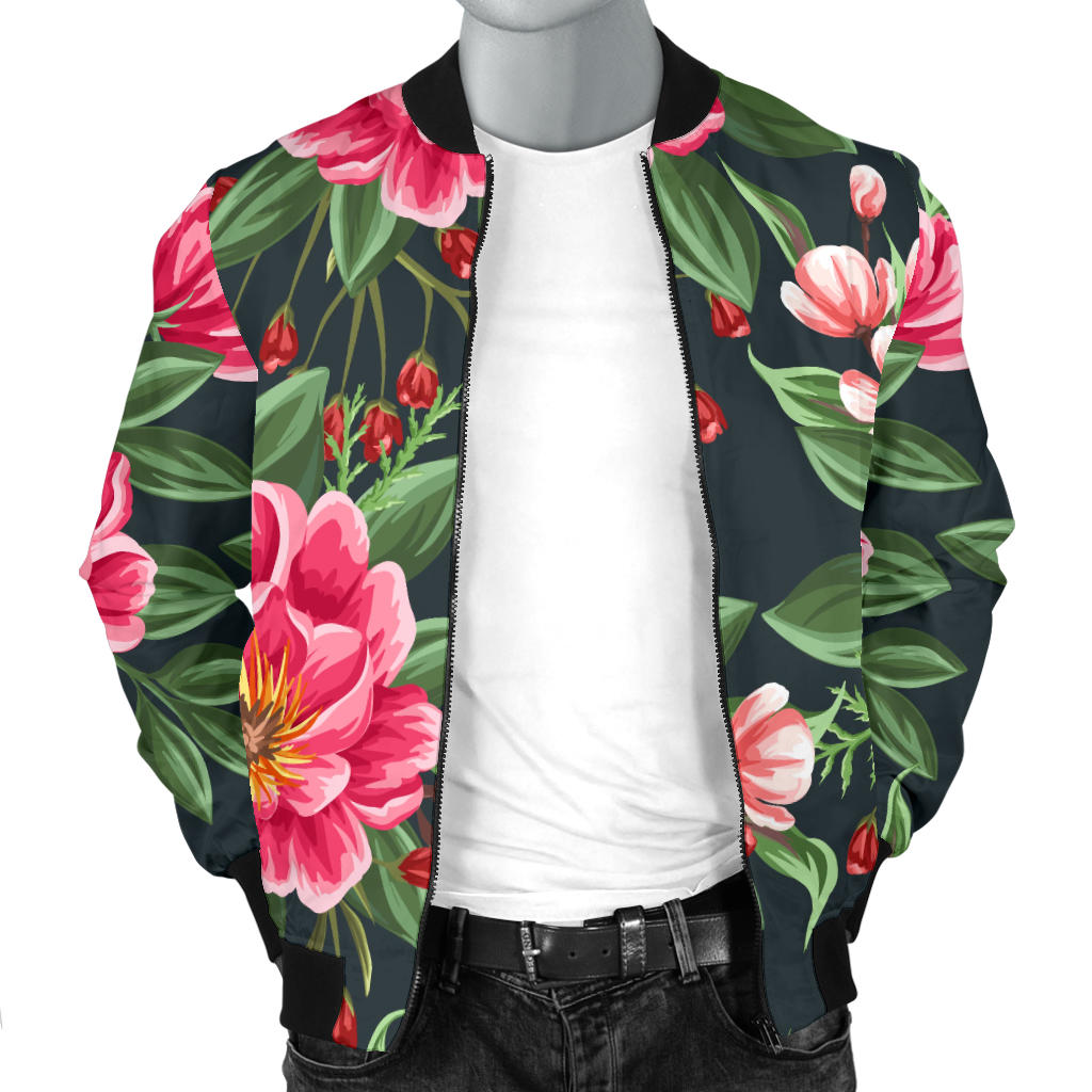 Summer Floral Pattern Print Design SF06 Men Bomber Jacket