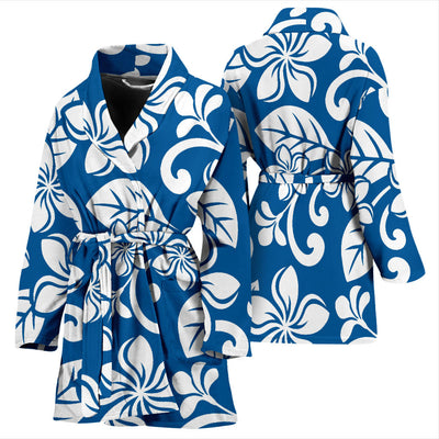 Plumeria Pattern Print Design PM013 Women Bathrobe