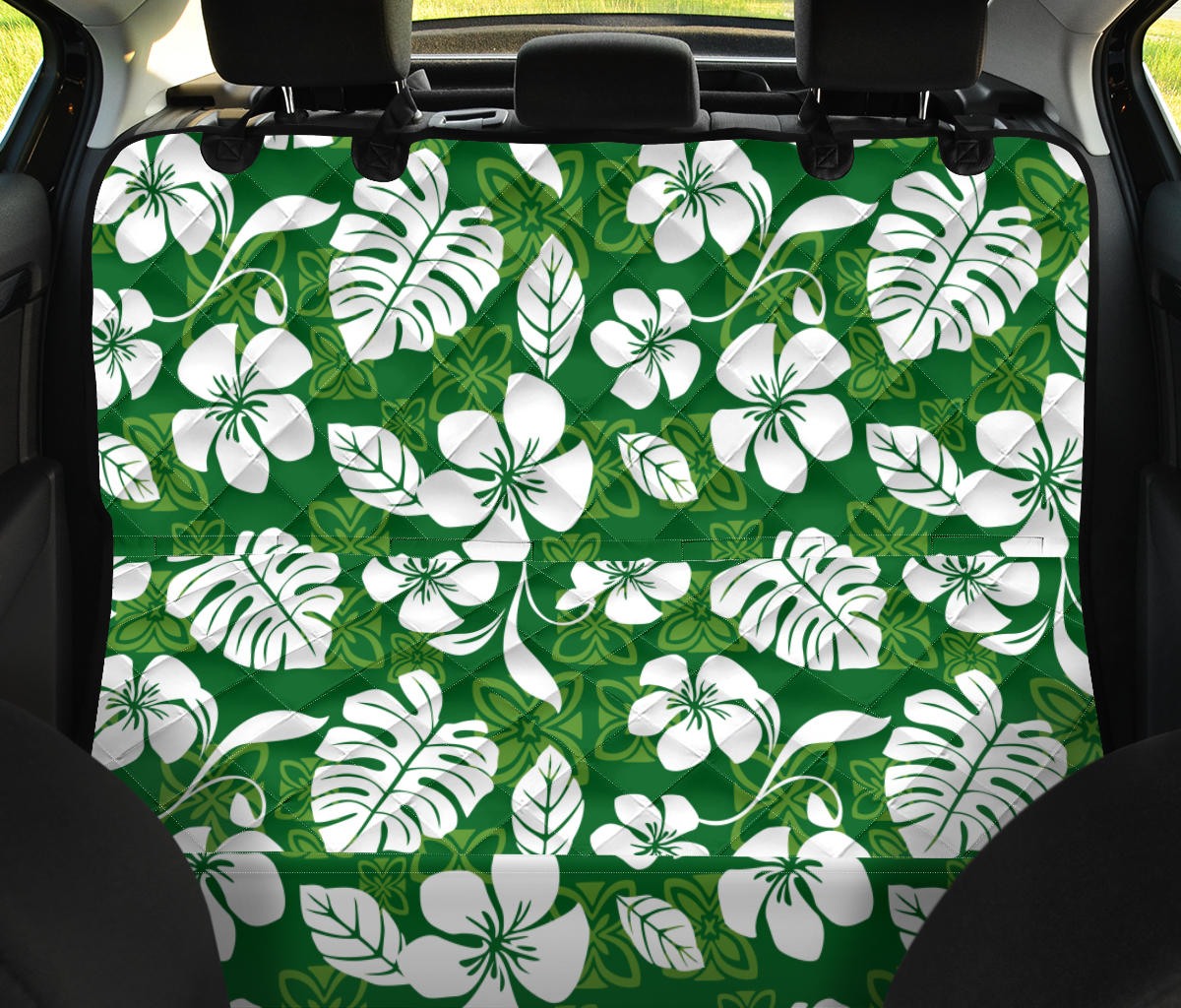 Hawaiian Themed Pattern Print Design H016 Rear Dog  Seat Cover