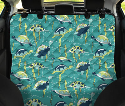 Sea Turtle Pattern Print Design T08 Rear Dog  Seat Cover