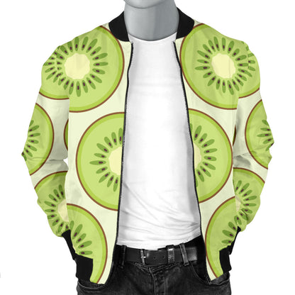 Kiwi Pattern Print Design KW02 Men Bomber Jacket
