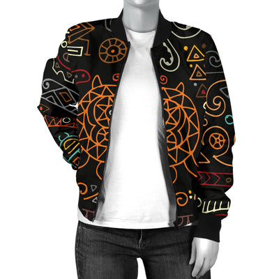 Polynesian Pattern Print Design A04 Women's Bomber Jacket